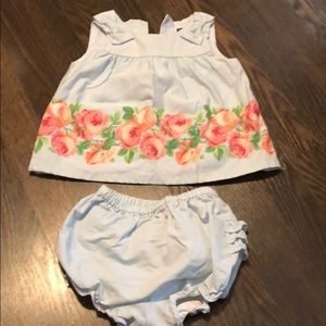 Janie and Jack light blue dress with bloomers